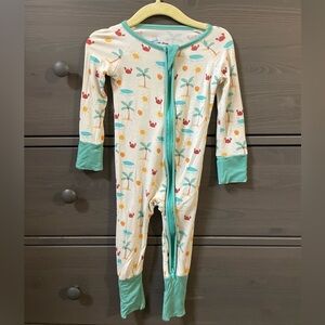 Little One Shop Bamboo Zipper Pajamas Beach Theme 6-12M